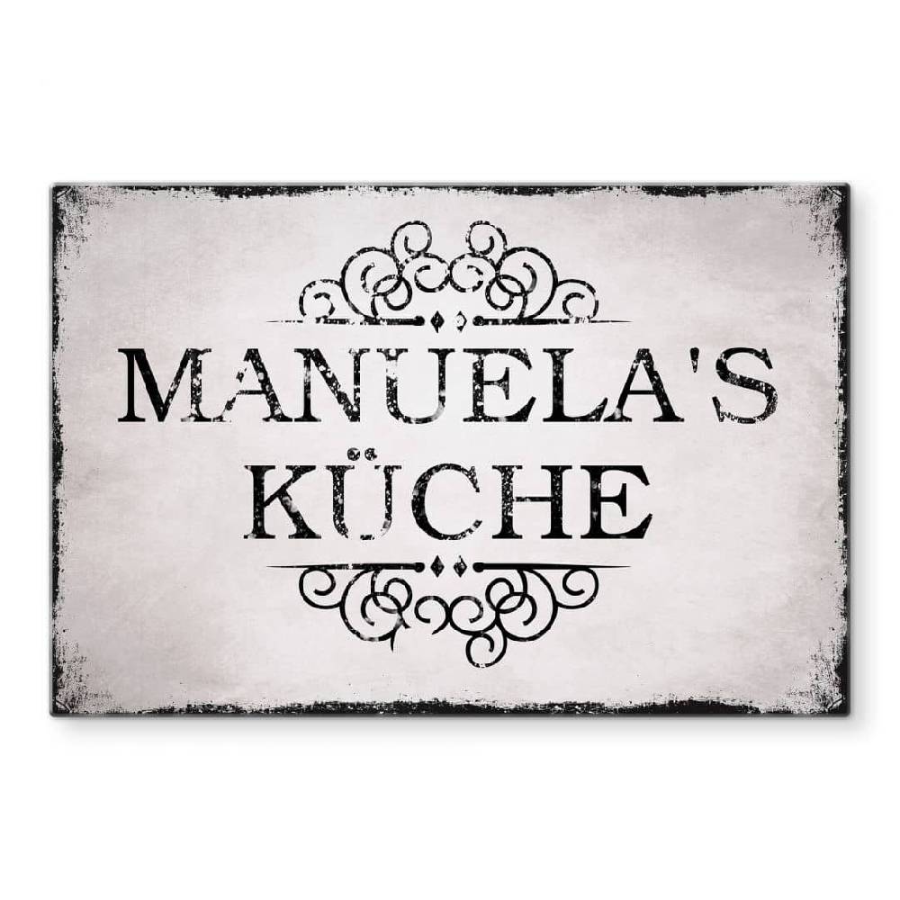 Kaeppel Spritzschutz + Wunschtext Shabby Küche Günstiger Verkauf