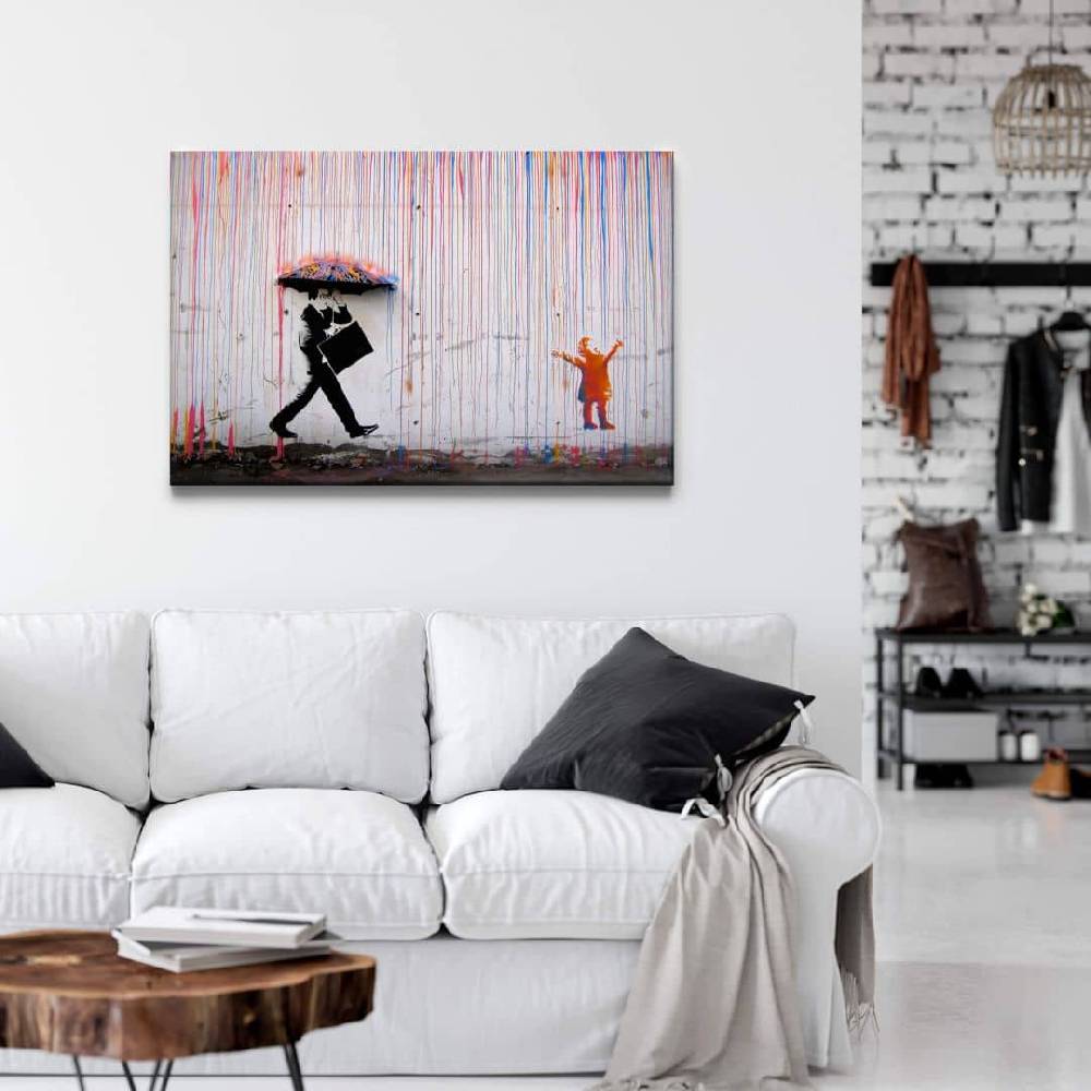 Kaeppel Leinwandbild Banksy - Coloured Rain Exklusivangebot