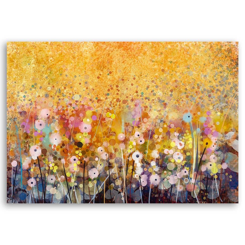 Kaeppel Leinwandbild, Bunte Blumen Wiese Natur Lagerräumung