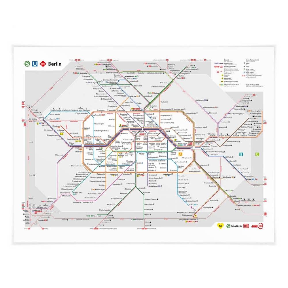 Kaeppel Poster BVG Berlin - Netzplan Berlin Exklusive Angebote