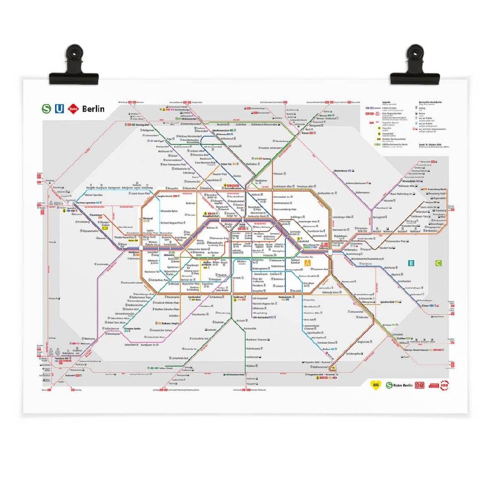Kaeppel Poster BVG Berlin - Netzplan Berlin Exklusive Angebote