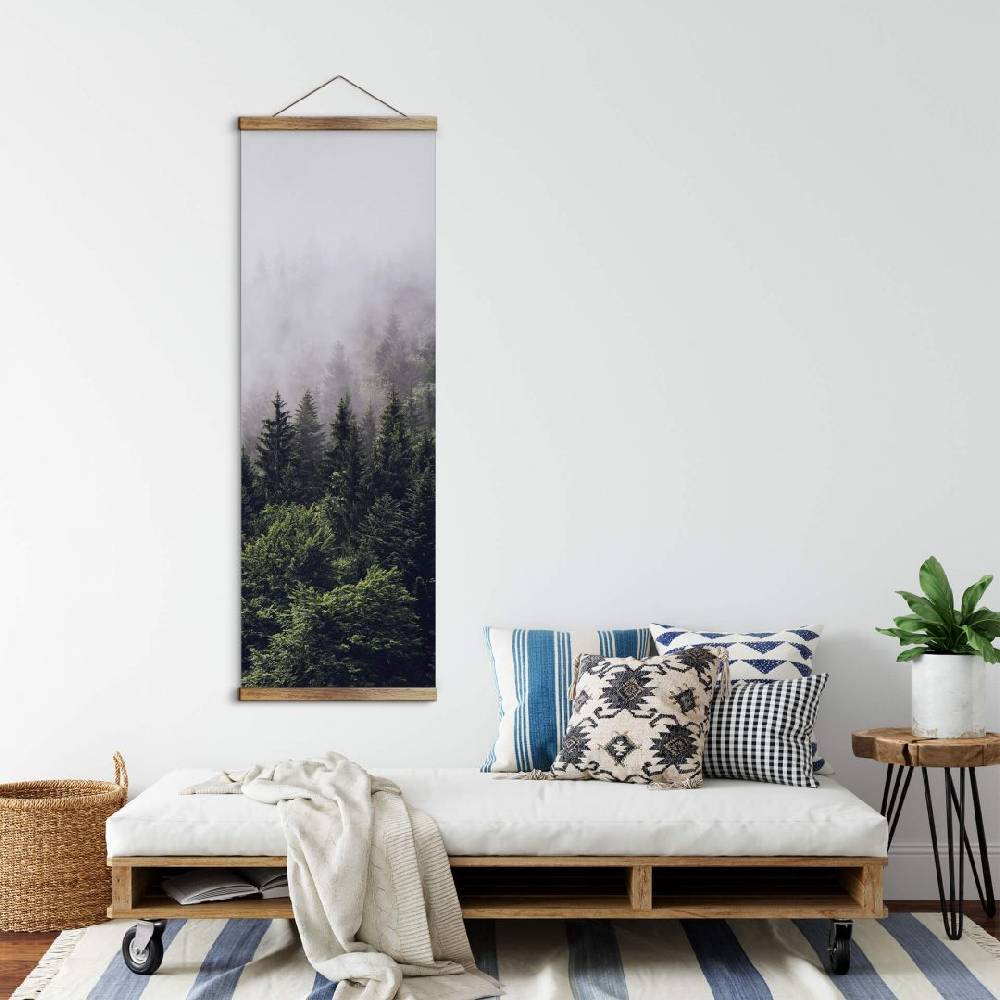 Kaeppel Leinwand, Stoffbild zum Hängen Nebliger Wald - Panorama Saisonale Angebote
