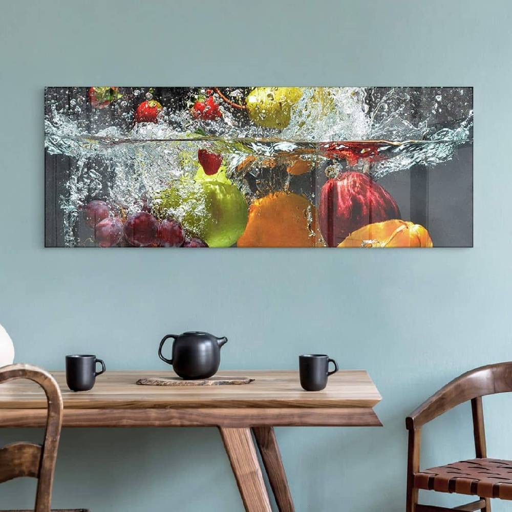Kaeppel Glasbild Erfrischendes Obst Panorama Letzte 2 Tage