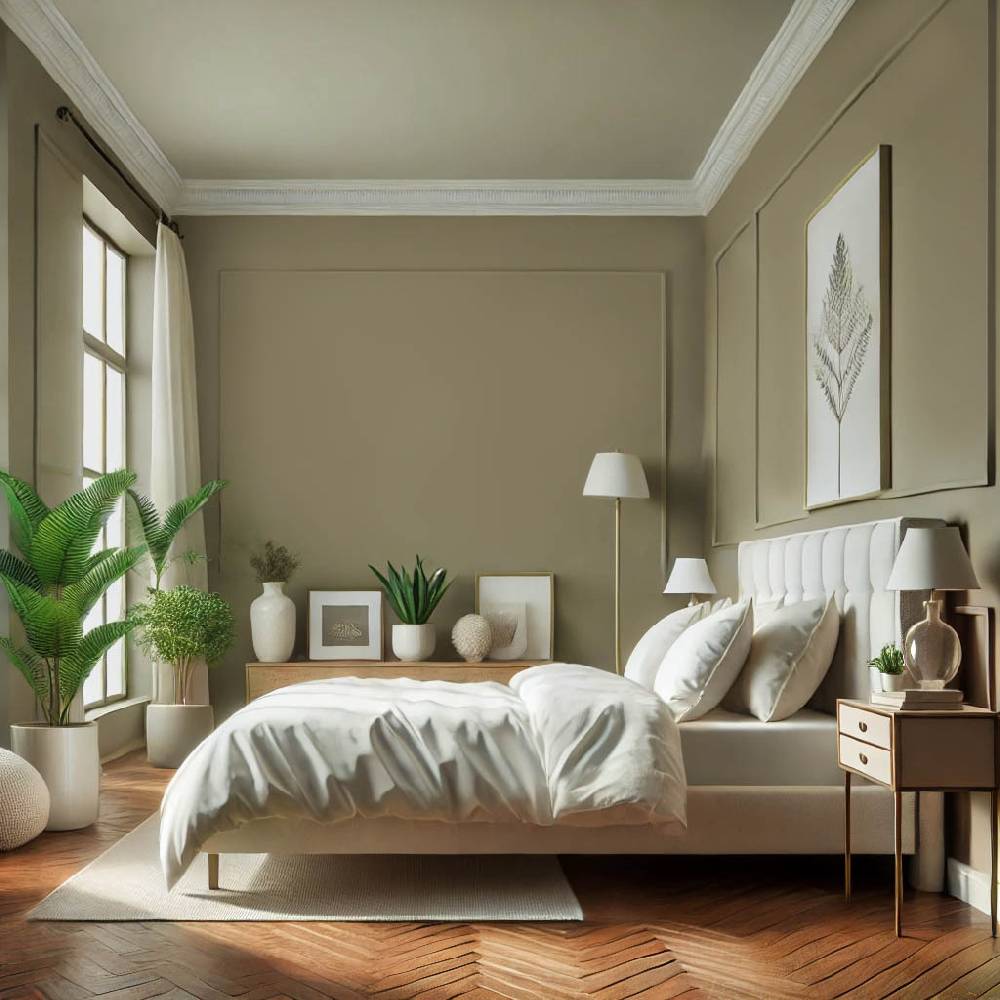 Kaeppel Khaki Grün Wandfarbe seidenmatt I Ordinary Olive | Raumharmonie schaffend | THE COLOR KITCHEN Preisnachlass