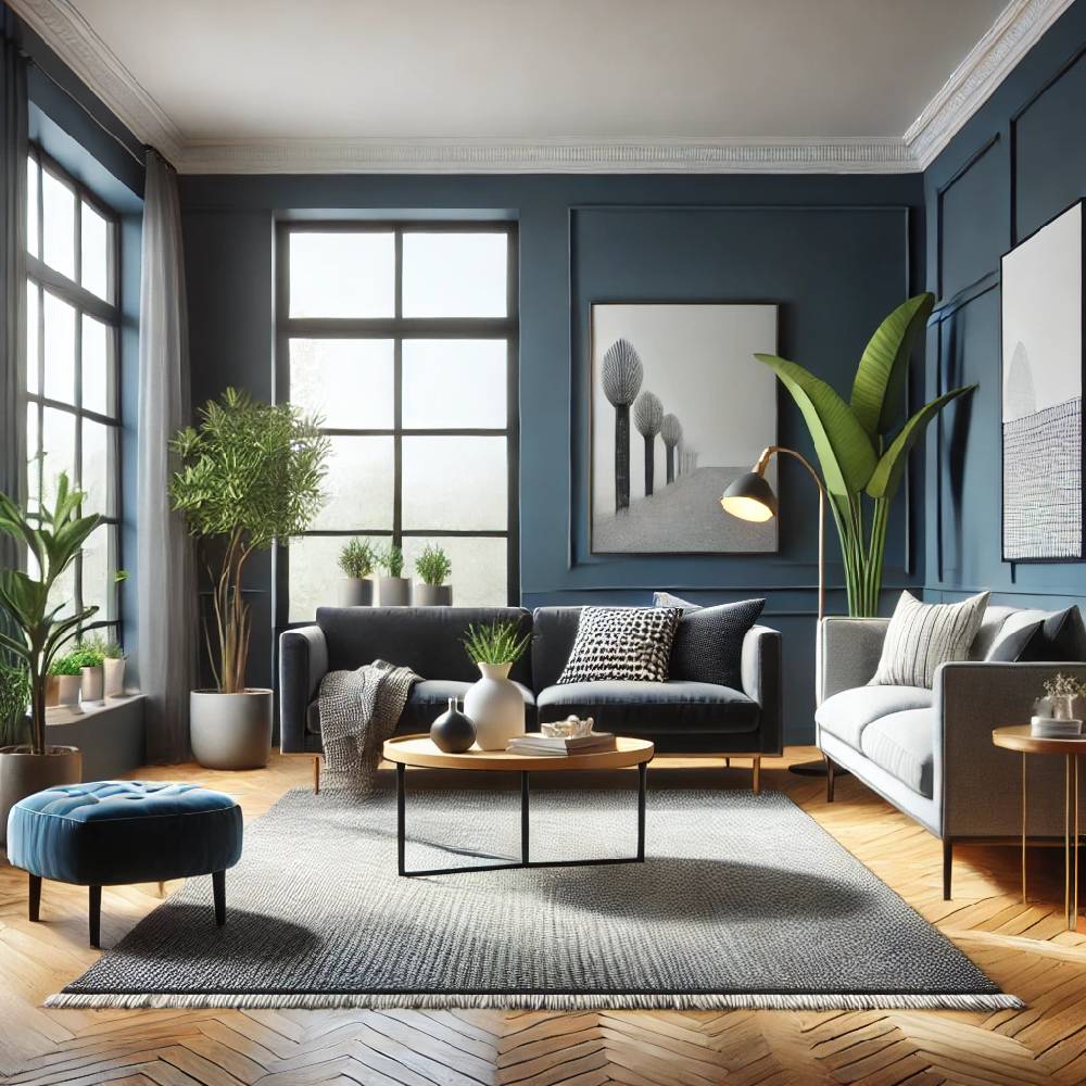 Kaeppel Blau Wandfarbe seidenmatt I Blooming Blueberry | mit beruhigender Wirkung | THE COLOR KITCHEN Saisonschlussverkauf
