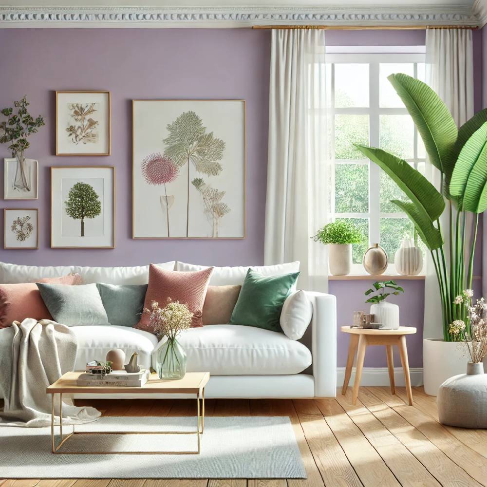 Kaeppel Violett Wandfarbe seidenmatt I Leafy Lavender | vitalisierender Raumcharakter | THE COLOR KITCHEN Vatertagsangebot
