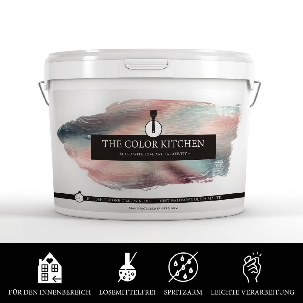Kaeppel Schwarz Wandfarbe seidenmatt I Casual Caviar | für Räume mit Raffinesse | THE COLOR KITCHEN Tiefpreis