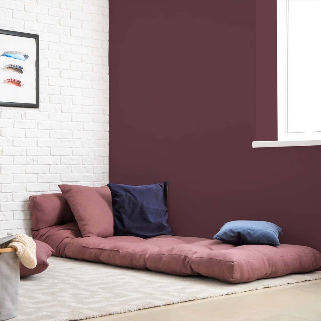 Kaeppel Rot Wandfarbe seidenmatt I Red Wine | leidenschaftlich und voller Energie | THE COLOR KITCHEN Super Sparpreis