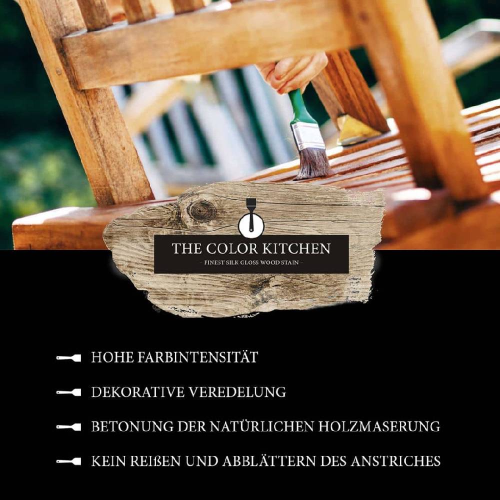 Kaeppel Holzlasur Teak für den Innen- und Außenbereich - Seidenglänzend 2,5l - The Color Kitchen Fabrikladen