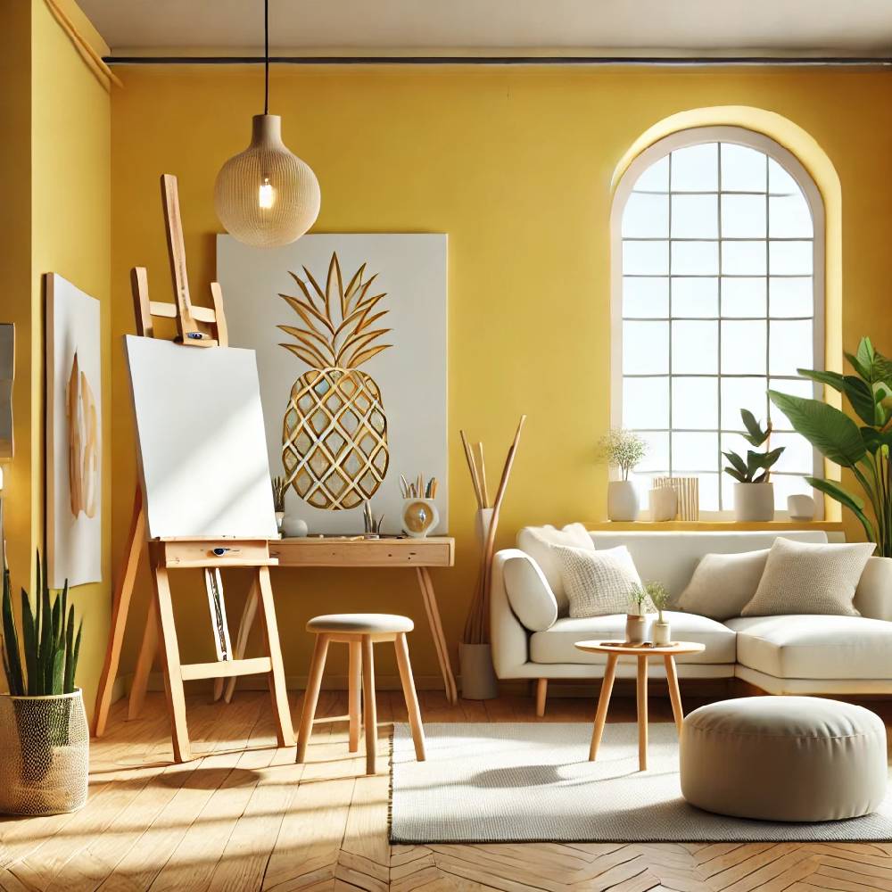 Kaeppel Gelb Wandfarbe seidenmatt I Playful Pineapple | belebende Wirkung | THE COLOR KITCHEN zollfrei