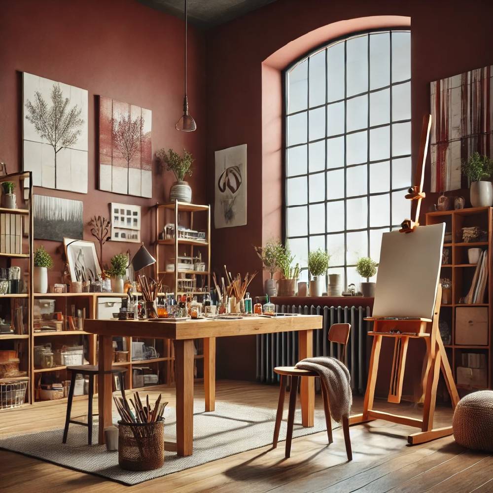 Kaeppel Rot Wandfarbe seidenmatt I Reddish Chestnut | leidenschaftlich und voller Energie | THE COLOR KITCHEN Outlet