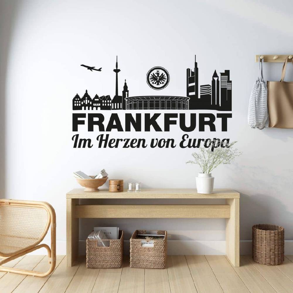 Kaeppel Wandtattoo Eintracht Frankfurt Skyline - Europa Kostenloser Versand
