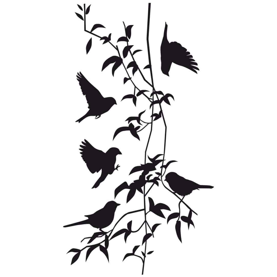 Kaeppel Wandtattoo Liane mit Vögeln Black Friday