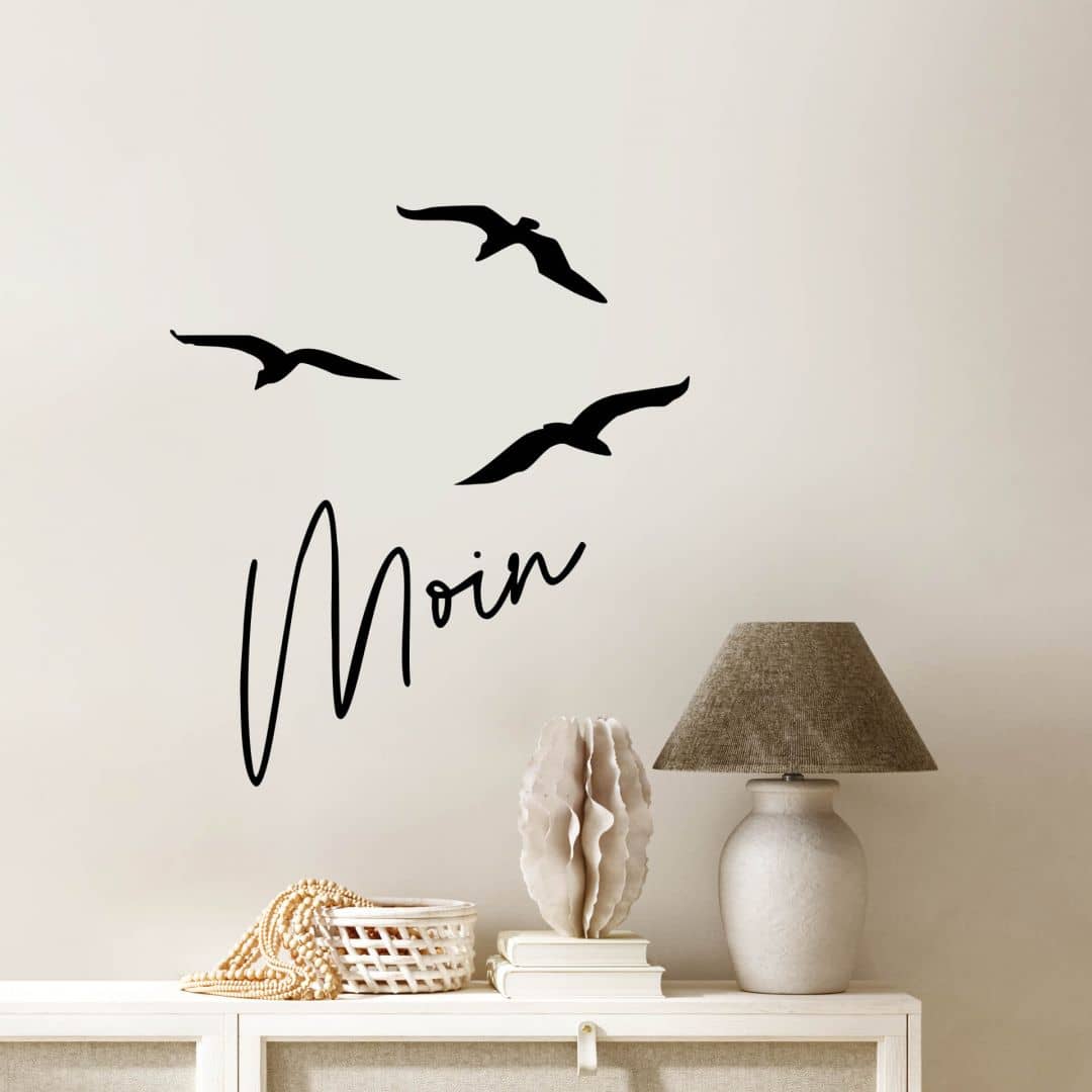 Kaeppel Spruch Wandtattoo Moin mit Möwen Neueste Mode