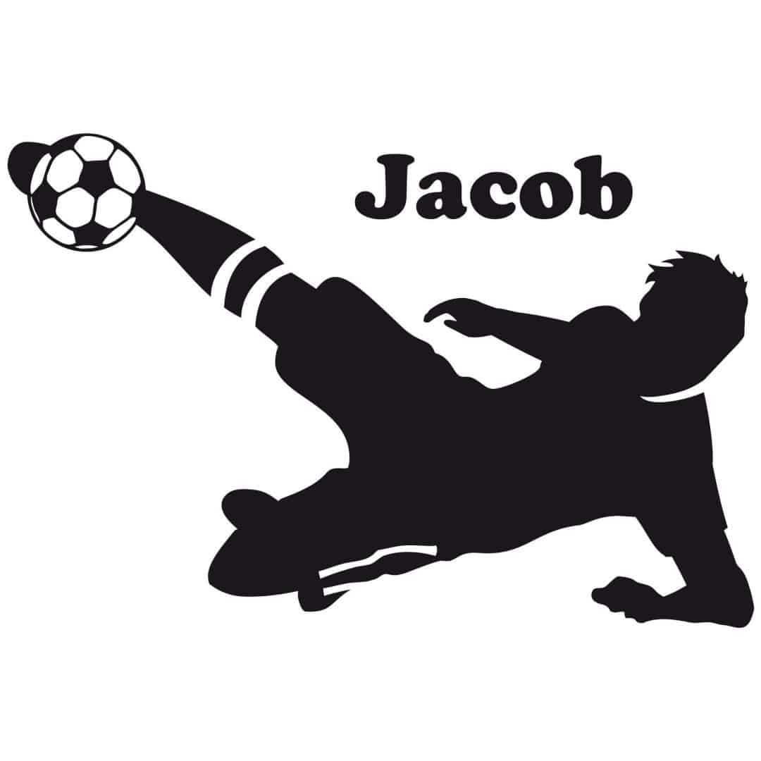 Kaeppel Wandtattoo Fußballer mit Namen - Kinderzimmer Jungs Zeitlich begrenztes Angebot