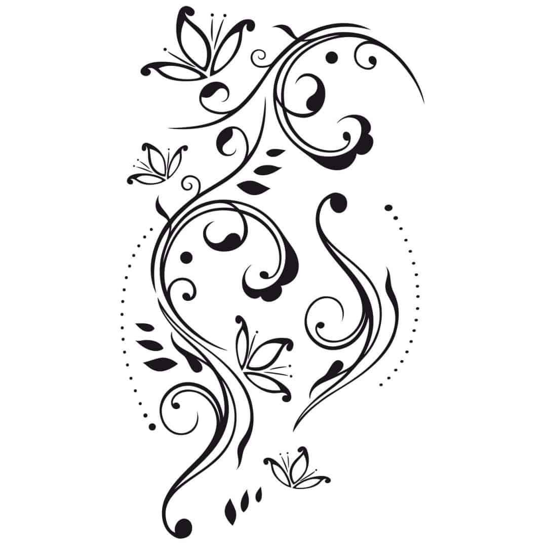 Kaeppel Wandtattoo Blumenranke 5 (2-farbig) Zeitbegrenzte Promotion