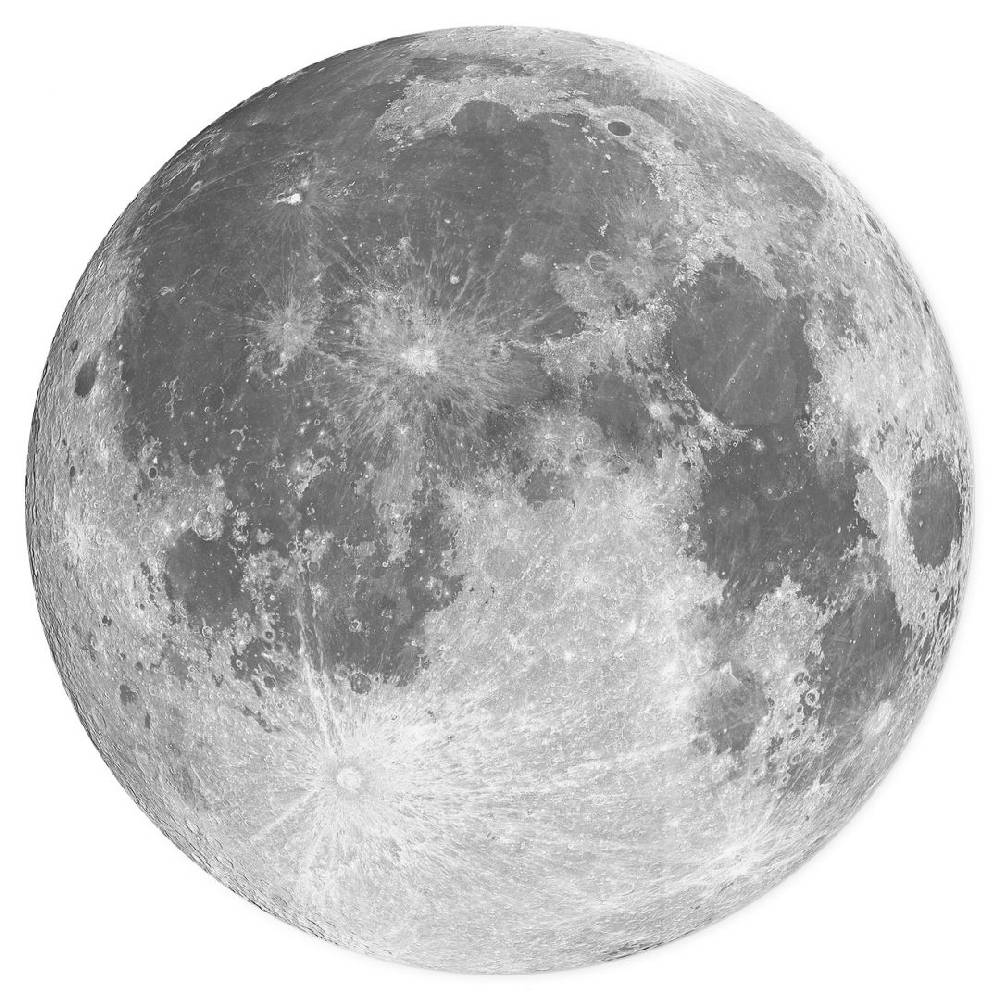 Kaeppel Wandtattoo Vollmond schwarz-weiß - Rund Kostenloser Versand international
