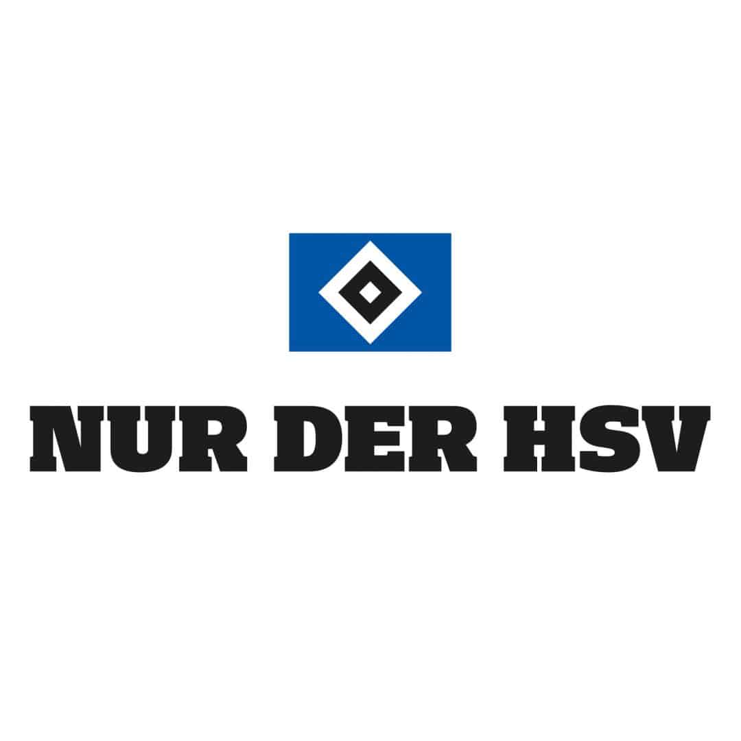 Kaeppel Wandtattoo Nur der HSV mit Logo farbig zollfrei