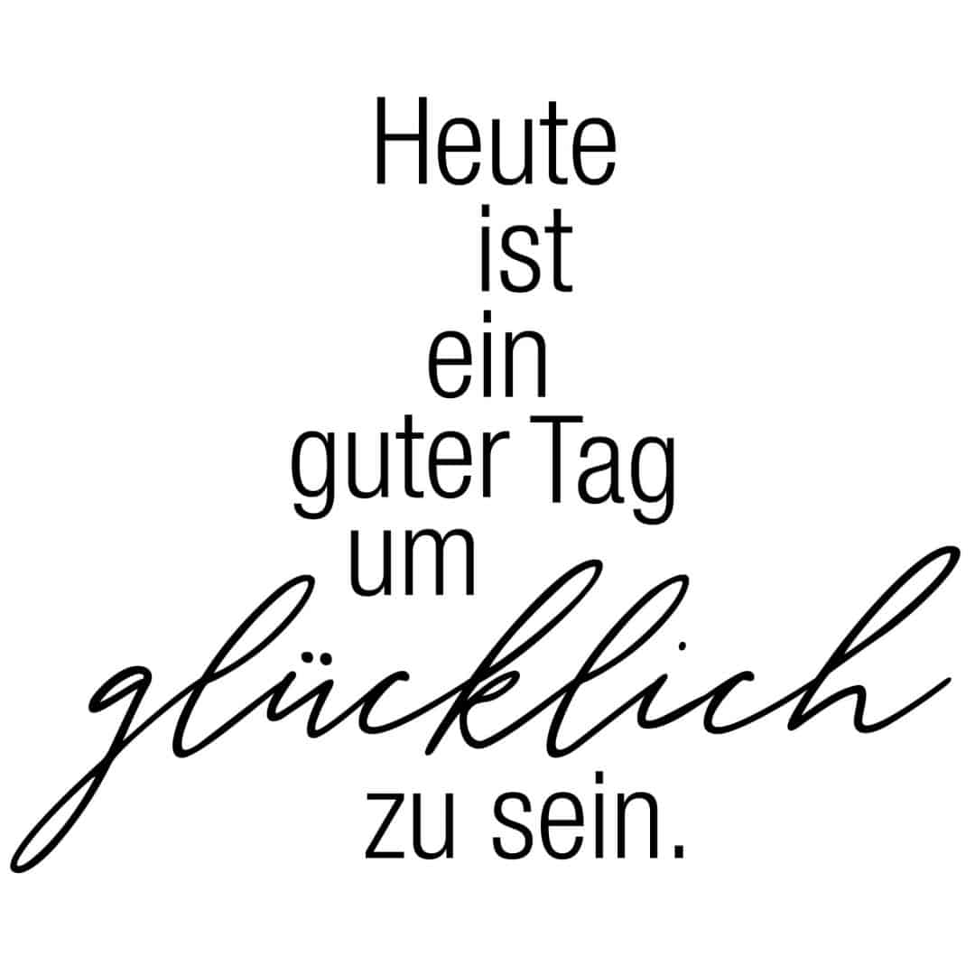 Kaeppel Wandtattoo Spruch - Heute ist ein guter Tag um glücklich zu sein Günstiger Verkauf