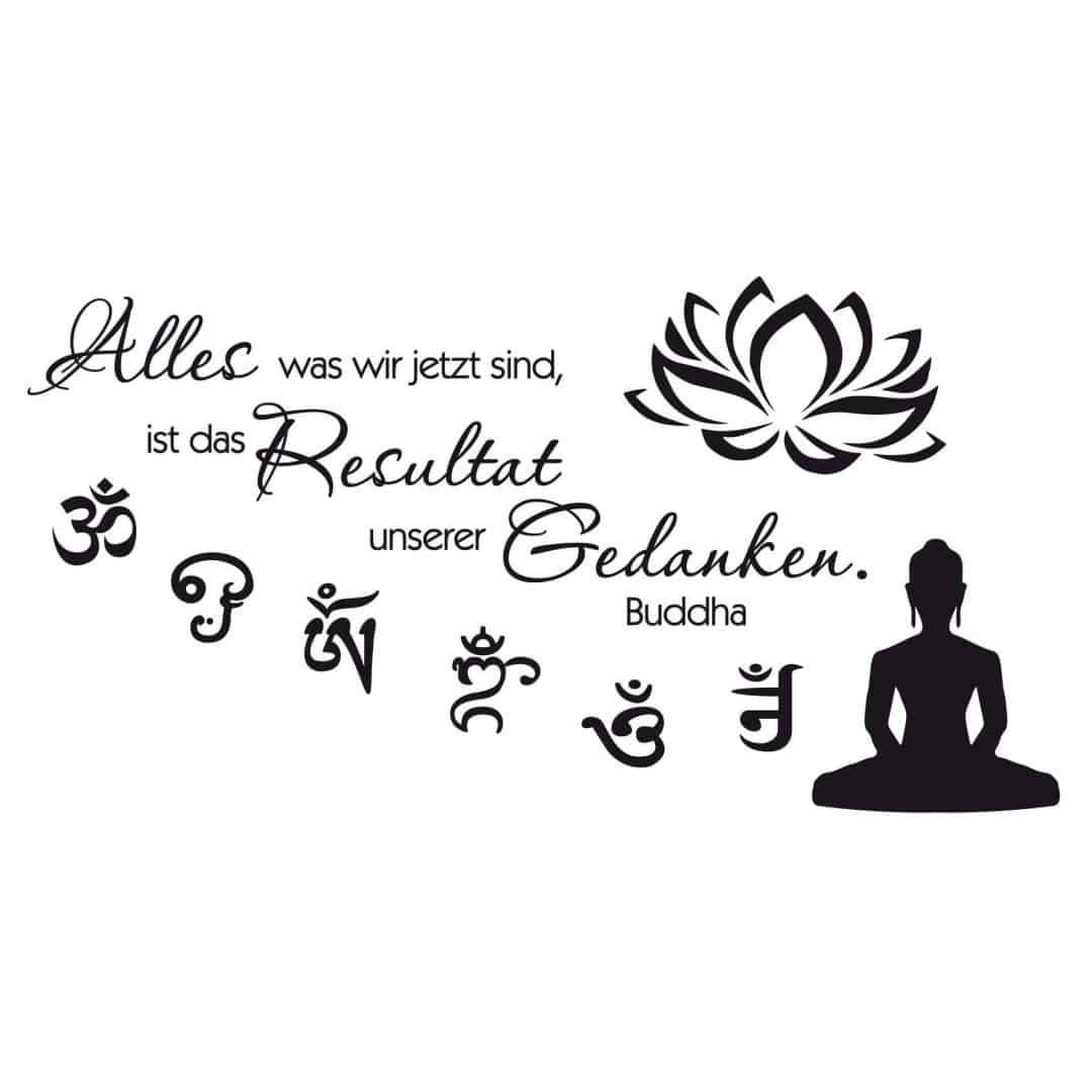 Kaeppel Wandtattoo Buddha - Alles was wir jetzt sind 1 Fabrik Onlineshop