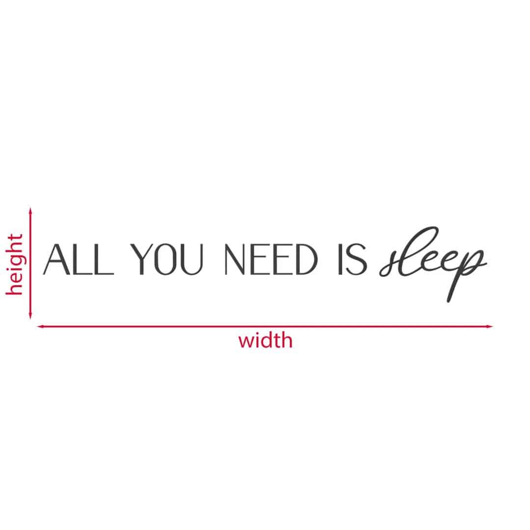 Kaeppel 3D MDF Schriftzug Schlafzimmer - All you need is sleep Großer Ausverkauf