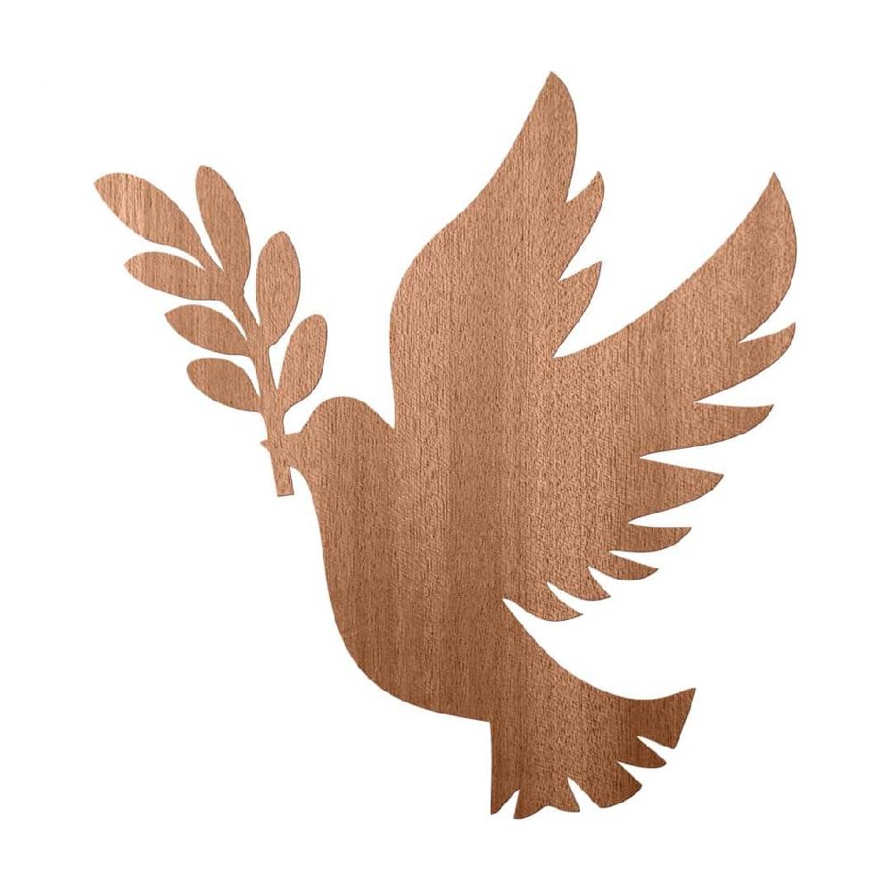 Kaeppel Holzdeko Vogel - Friedenstaube - Mahagoniholz Begrenztes Angebot