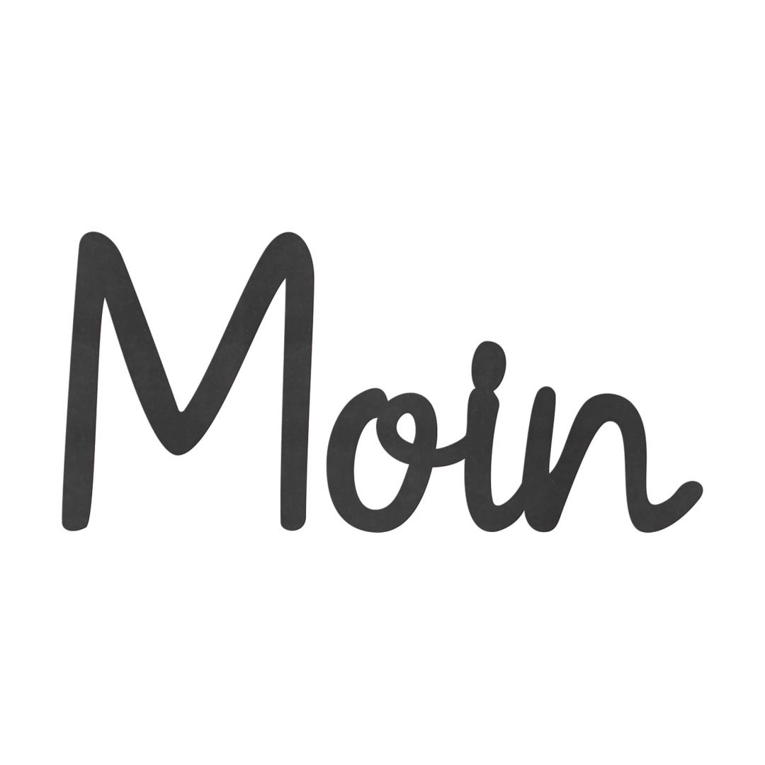 Kaeppel 3D MDF Schriftzug Moin - norddeutsche Begrüßung Blitzangebot