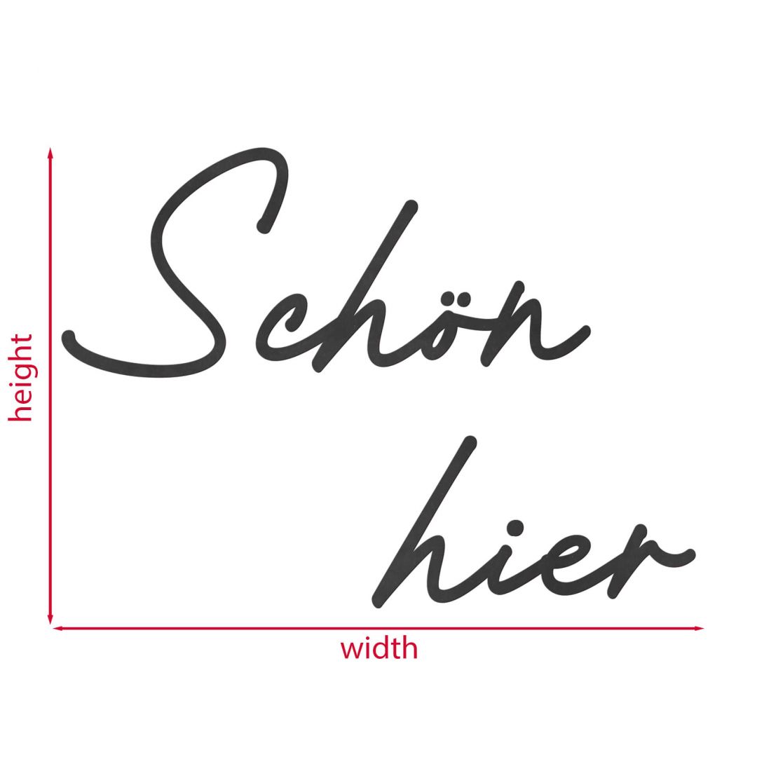 Kaeppel 3D Schriftzug Schön hier - MDF Holzdeko Neuheiten