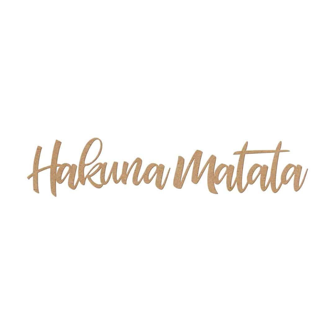 Kaeppel Holzdeko Schriftzug Hakuna Matata - MDF Natur (2-teilig) Wochenangebot