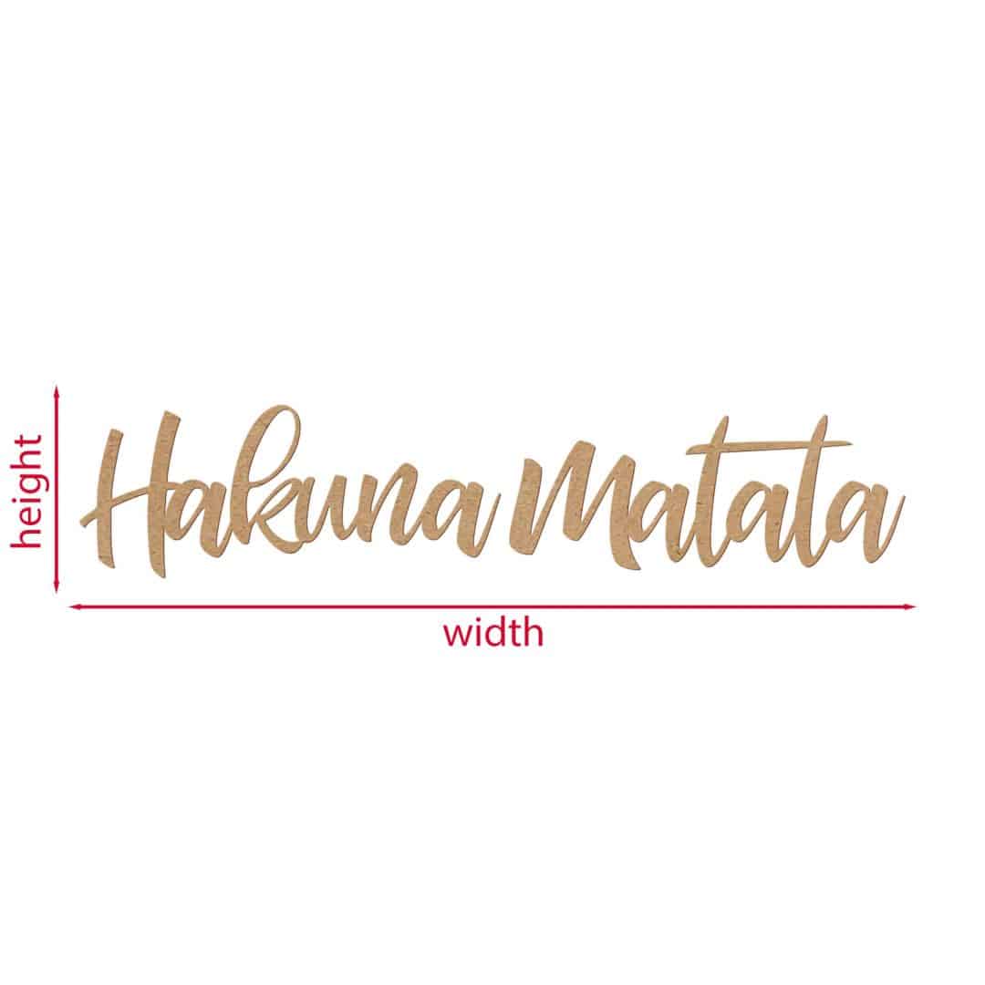 Kaeppel Holzdeko Schriftzug Hakuna Matata - MDF Natur (2-teilig) Wochenangebot