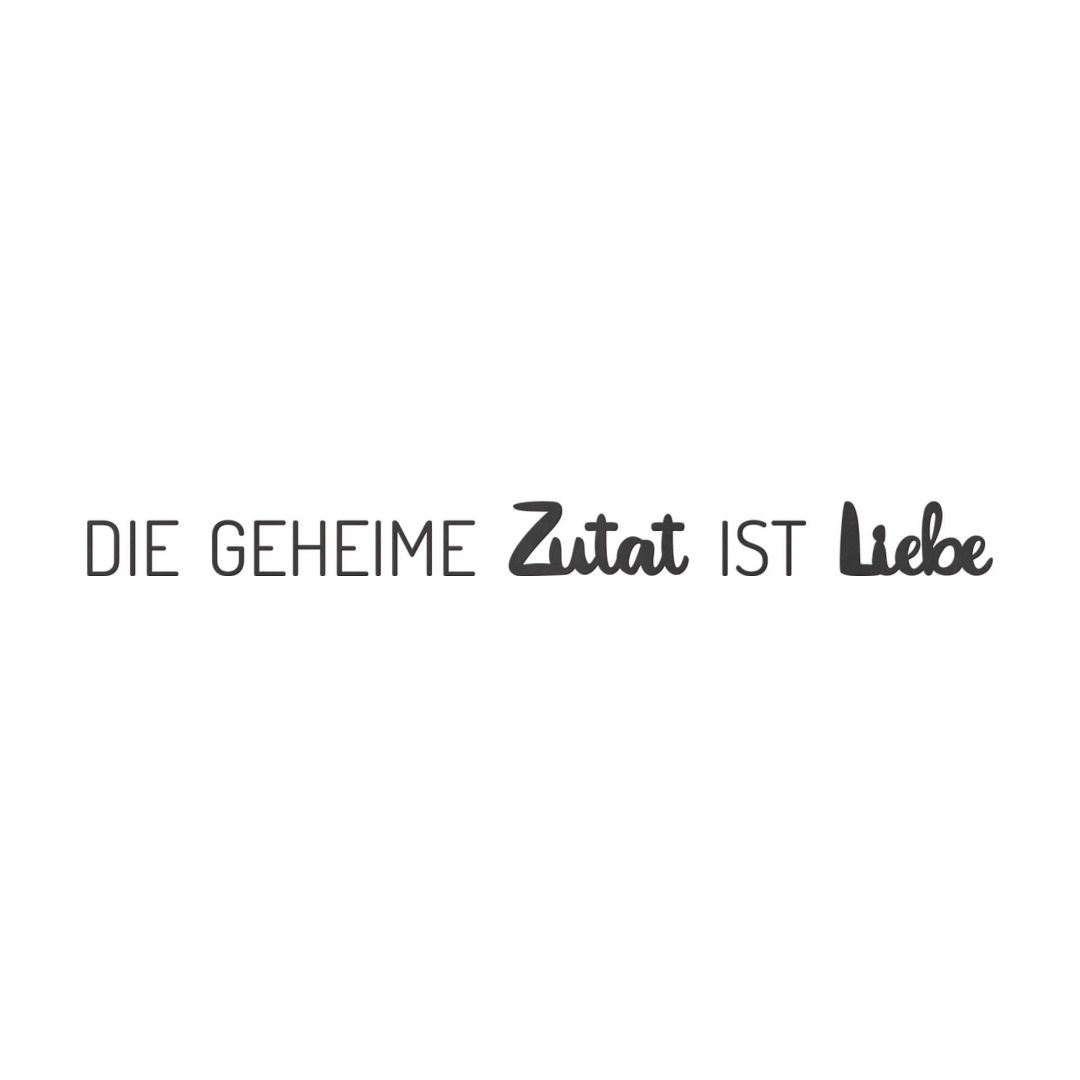 Kaeppel Küchendekoration Spruch - Die geheime Zutat ist Liebe - MDF Nur für heute