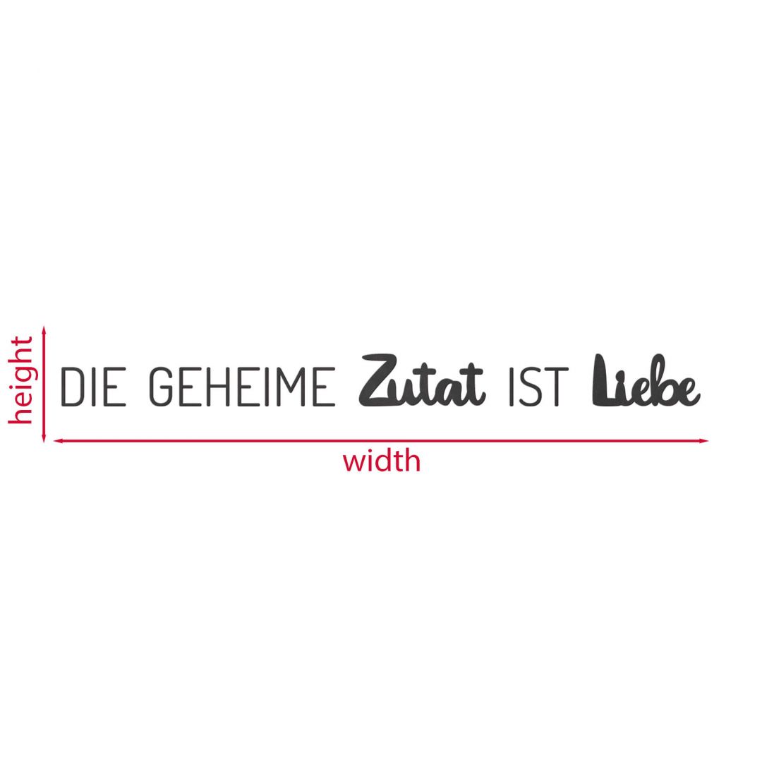 Kaeppel Küchendekoration Spruch - Die geheime Zutat ist Liebe - MDF Nur für heute