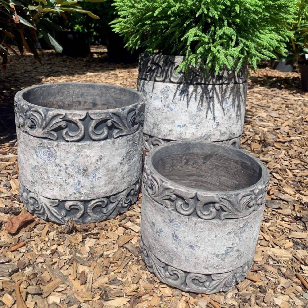 Kaeppel Vintage Damask Übertopf rustikal 50% Rabatt für begrenzte Zeit