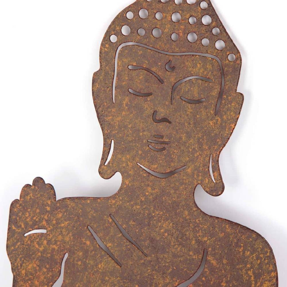 Kaeppel Buddha Gartenstecker Edelrost Optik Metallschild - 29x65x1 cm Rabatte dieses Monats
