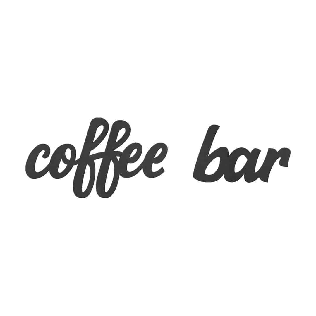 Kaeppel Holzdeko - 3D Schriftzug für die Küche - Coffee Bar - MDF Auslauf