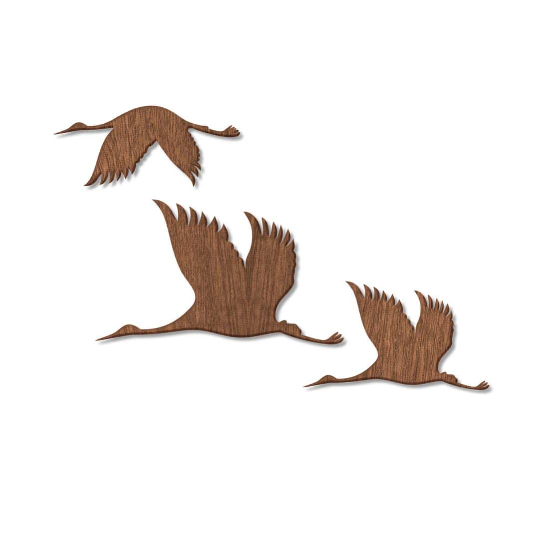Kaeppel Holzkunst Mahagoni - Kraniche - Vogelschwarm 01 Großer Ausverkauf