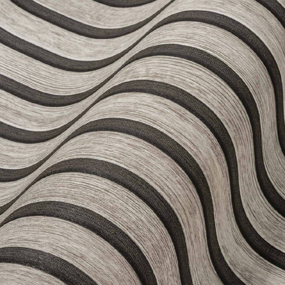 Kaeppel 3D Holzpaneele Vliestapete - Holzoptik Tapete von A.S. Creation Grau, Schwarz Riesige Ersparnisse