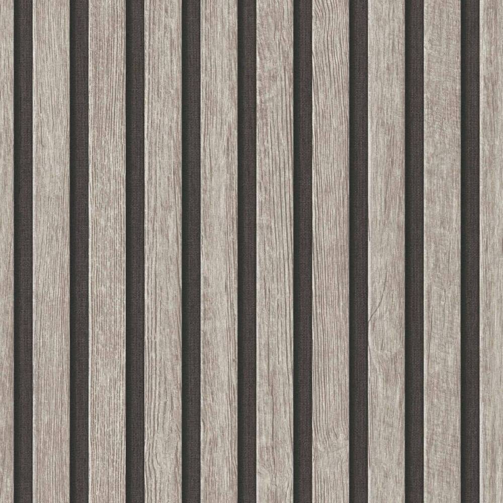 Kaeppel 3D Holzpaneele Vliestapete - Holzoptik Tapete von A.S. Creation Grau, Schwarz Riesige Ersparnisse
