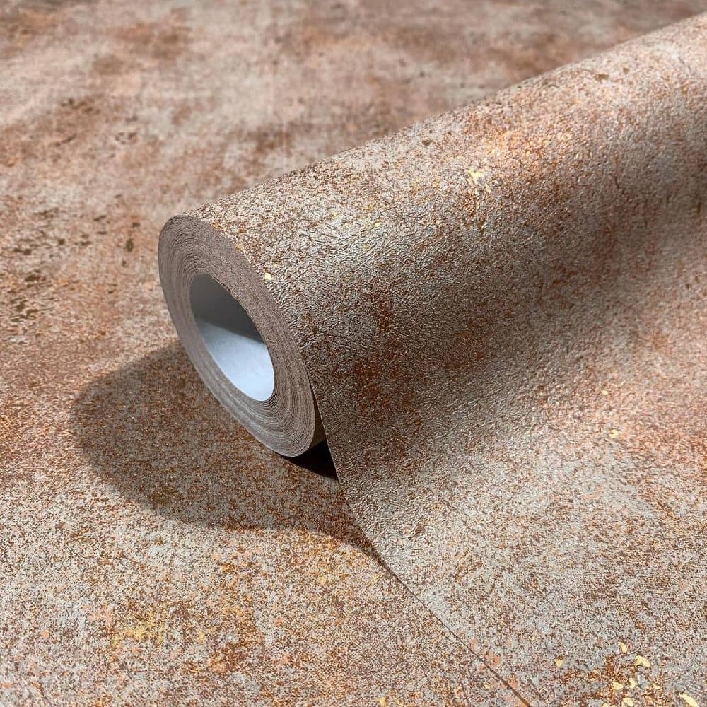 Kaeppel Vliestapete in leicht glänzender Betonoptik beige Uni Tiefpreis