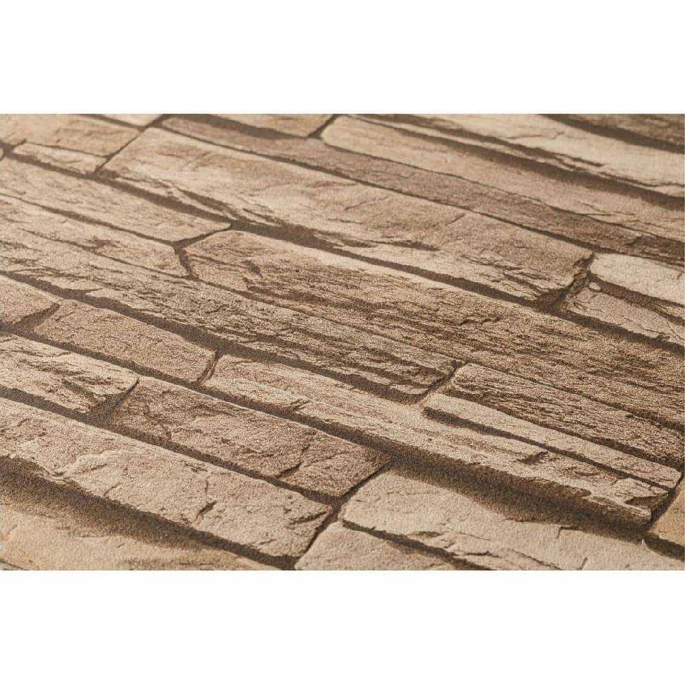 Kaeppel A.S. Création Vliestapete Wood and Stone Tapete in Steinoptik Naturstein beige, braun Neueste Stile