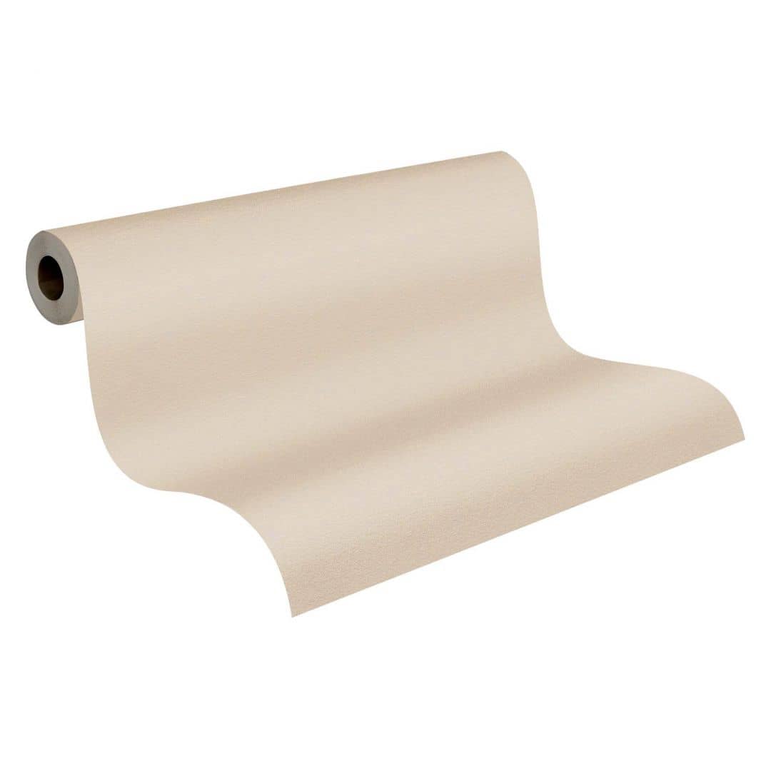 Kaeppel Tapete Creme einfarbig Uni Vliestapete Beige glatt Unitapete A.S. Création Bis zu 65% Rabatt