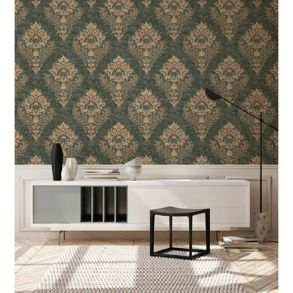 Kaeppel Barocktapete Vliestapete Livingwalls Metropolitan Stories Barocktapete von A.S. Création 379011 in beige, braun, grün Discount Store für neue Produkte