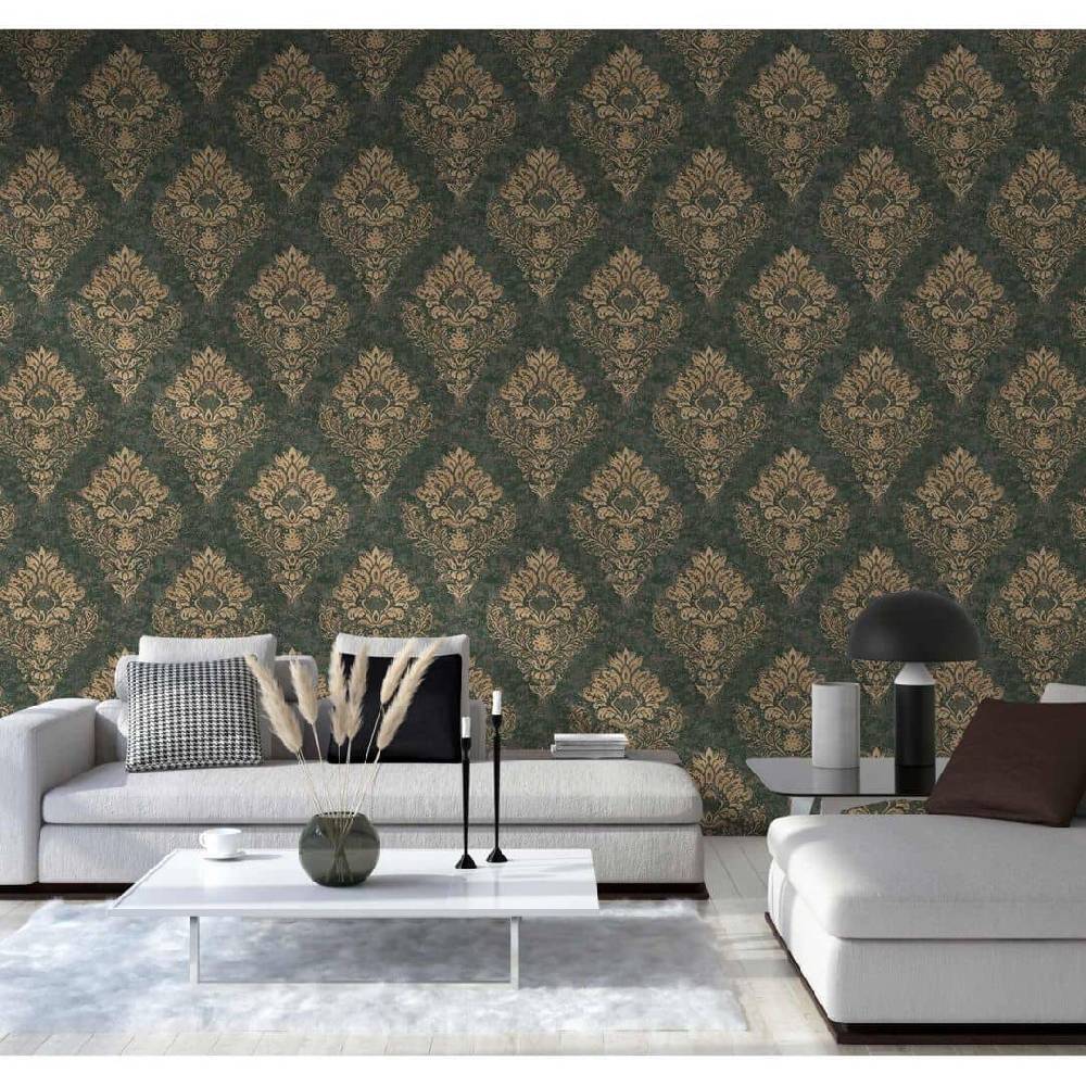 Kaeppel Barocktapete Vliestapete Livingwalls Metropolitan Stories Barocktapete von A.S. Création 379011 in beige, braun, grün Discount Store für neue Produkte