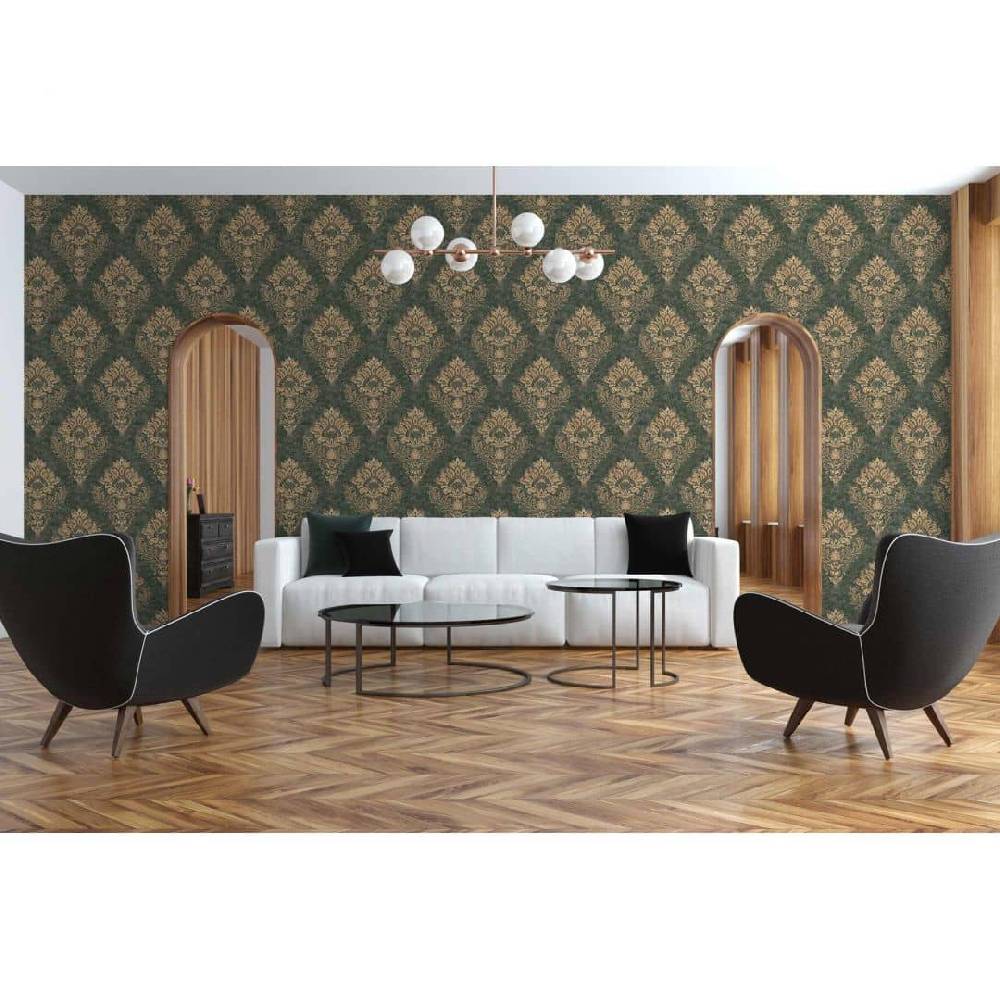 Kaeppel Barocktapete Vliestapete Livingwalls Metropolitan Stories Barocktapete von A.S. Création 379011 in beige, braun, grün Discount Store für neue Produkte