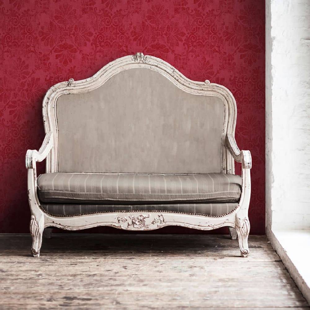 Kaeppel A.S. Création Vliestapete Memory Barocktapete mit Ornamenten Glitzereffekt metallic, rot Fabrikladen