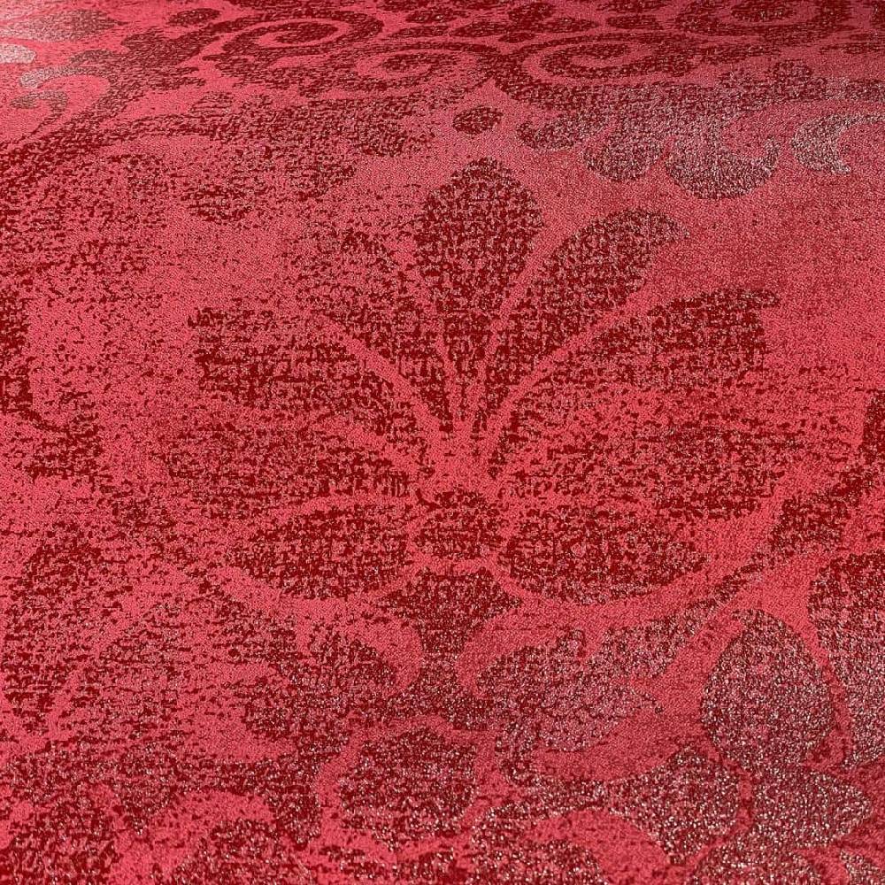 Kaeppel A.S. Création Vliestapete Memory Barocktapete mit Ornamenten Glitzereffekt metallic, rot Fabrikladen