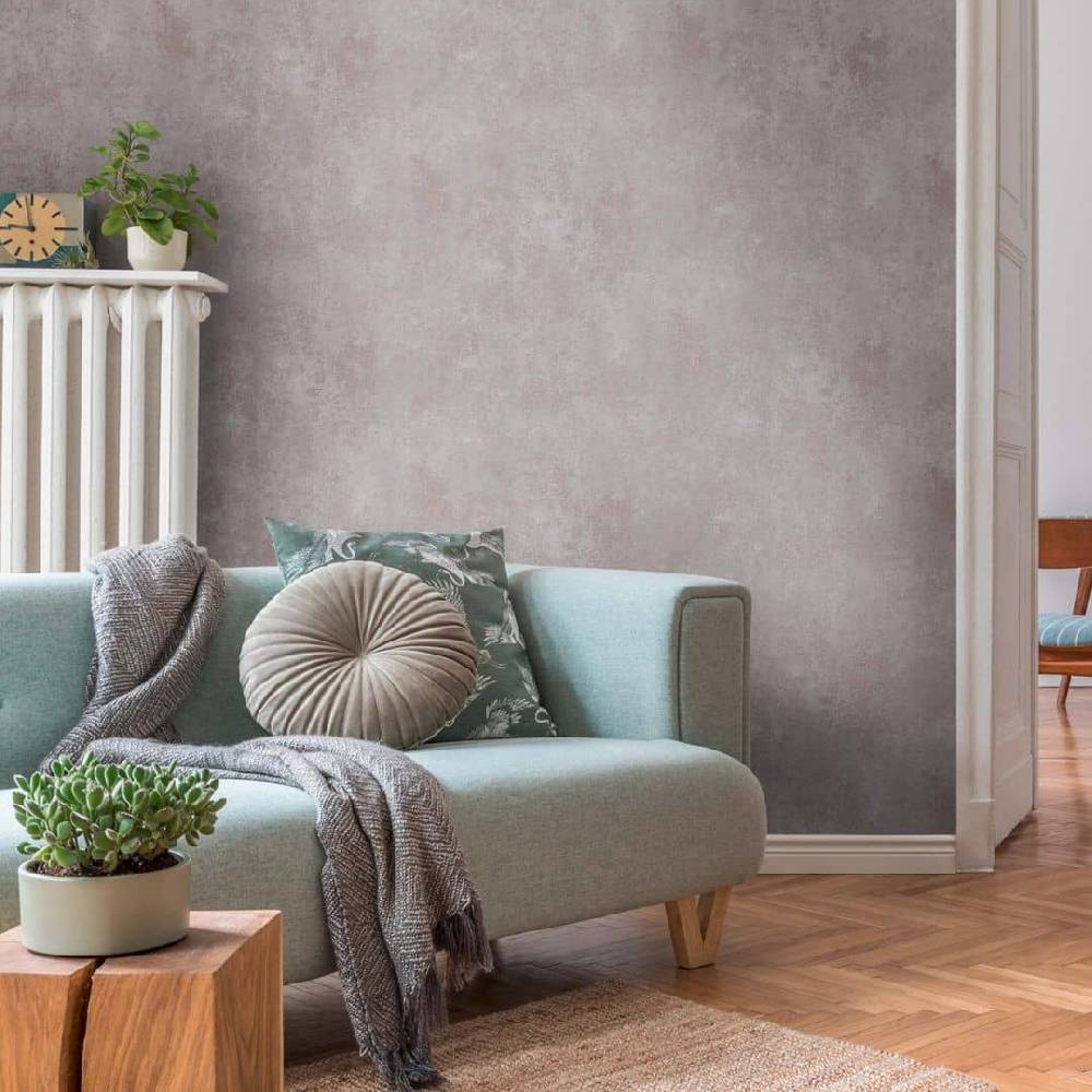 Kaeppel Tapete Grau Braun moderne Vintage Vliestaoete für Wohnzimmer, Schlafzimmer