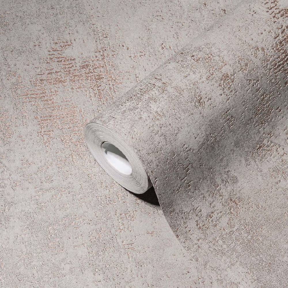 Kaeppel Tapete Grau Braun moderne Vintage Vliestaoete für Wohnzimmer, Schlafzimmer Auslauf
