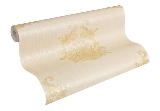 Kaeppel Architects Paper Vliestapete Nobile Barocktapete mit Ornamenten creme, metallic