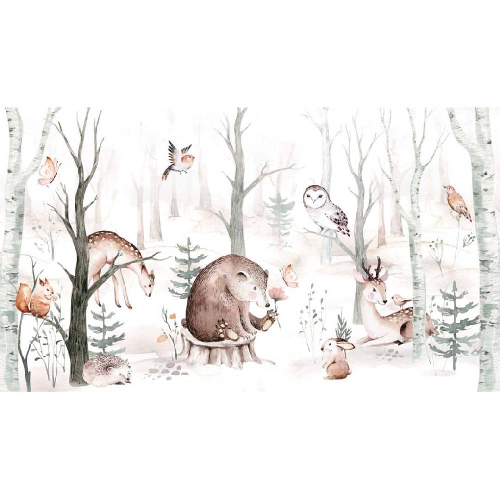 Kaeppel Fototapete Kvilis - Tierfreunde im Wald im Angebot